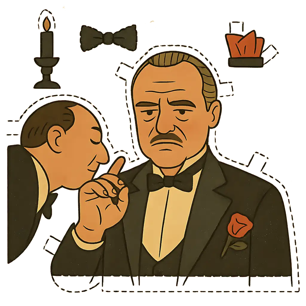 "The Godfather" paper-craft card template