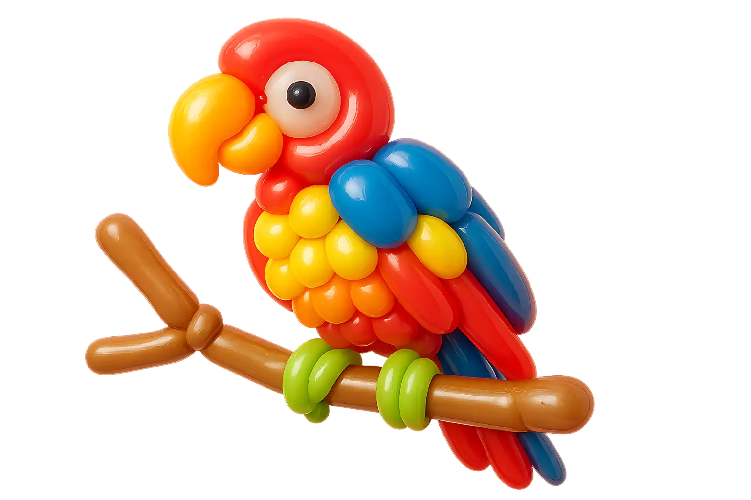 Balloon parrot 3D render