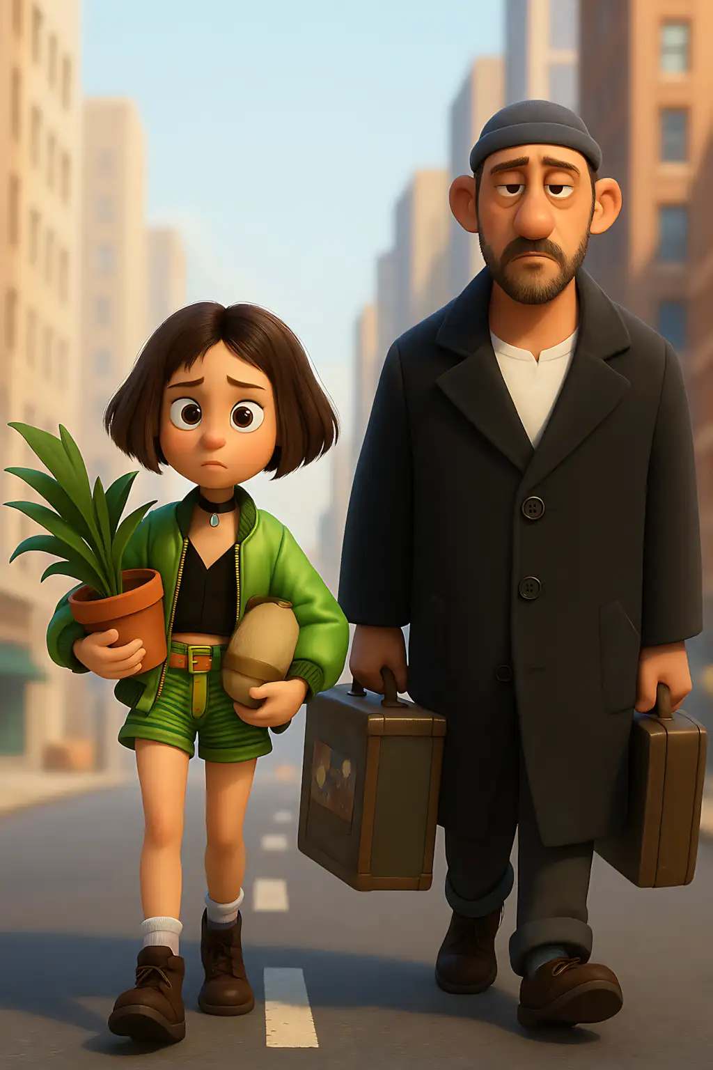 Pixar-style "Léon: The Professional"